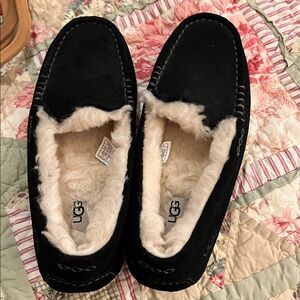 UGG Black Suede Slippers